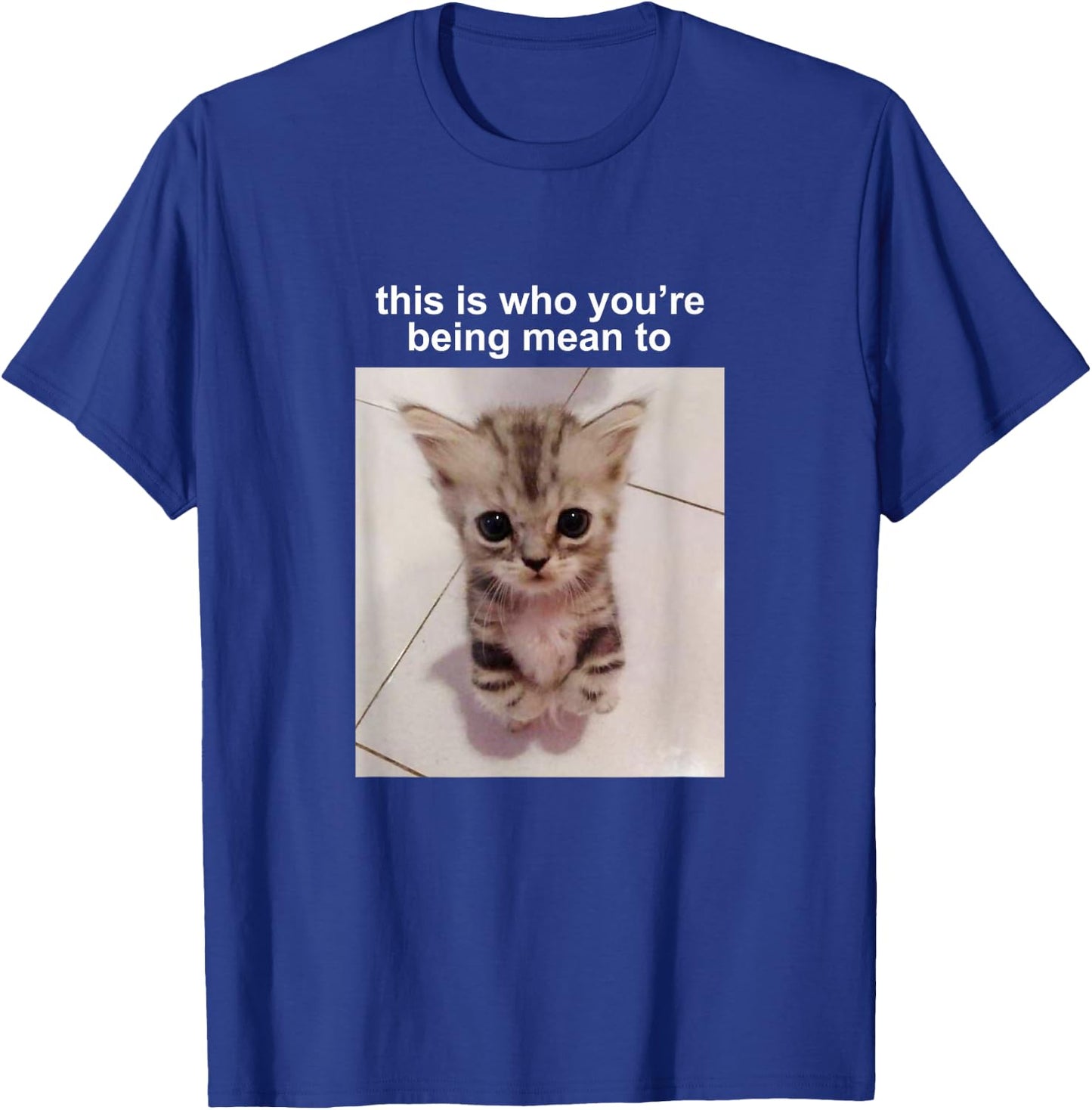 This is Who You're Being Mean to Silly Cat Meme T-Shirt - T-Shirt | Royal