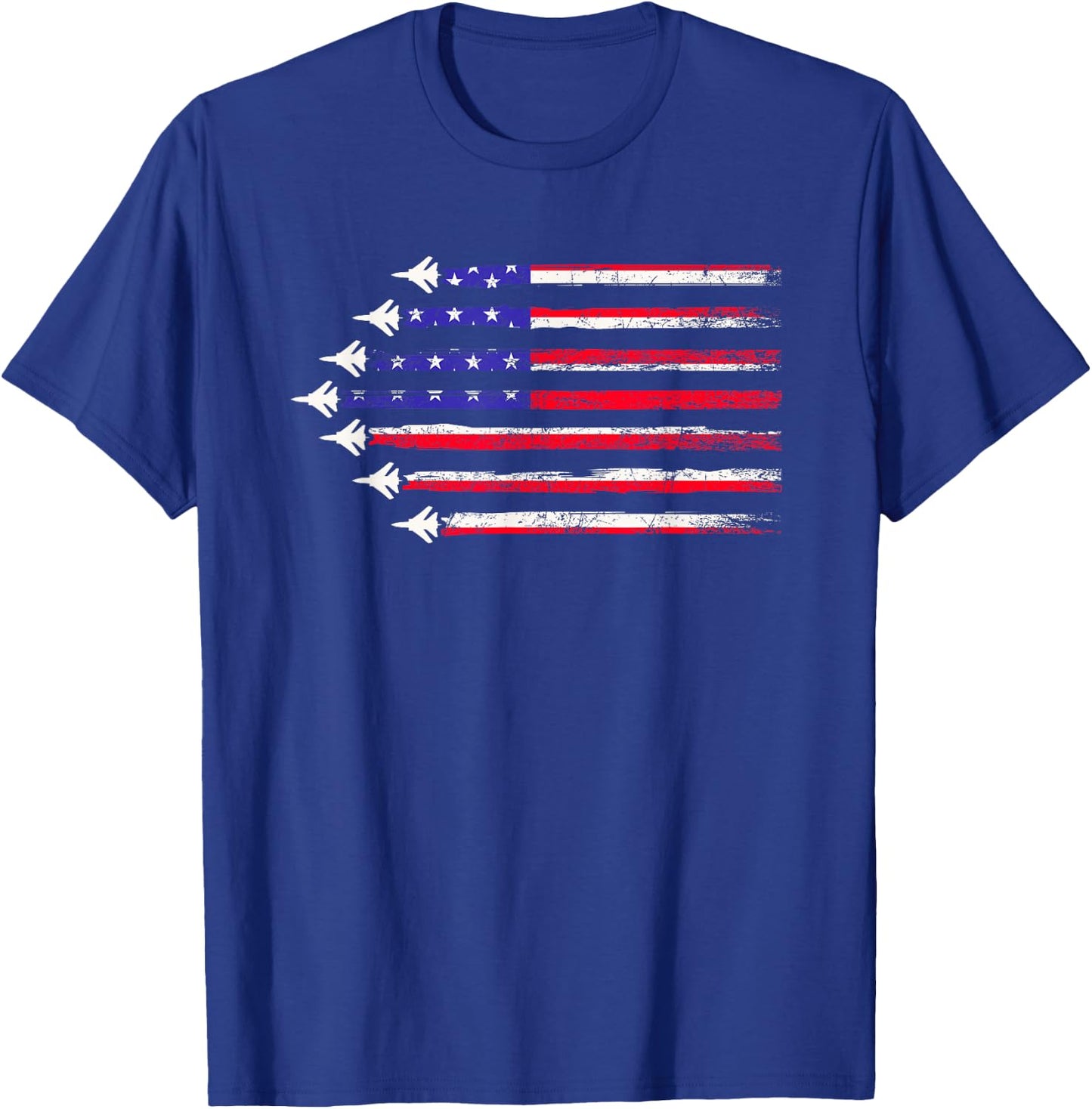 Air Force US Flag Military Retirement Gift Men Women Kids T-Shirt - T-Shirt | Royal