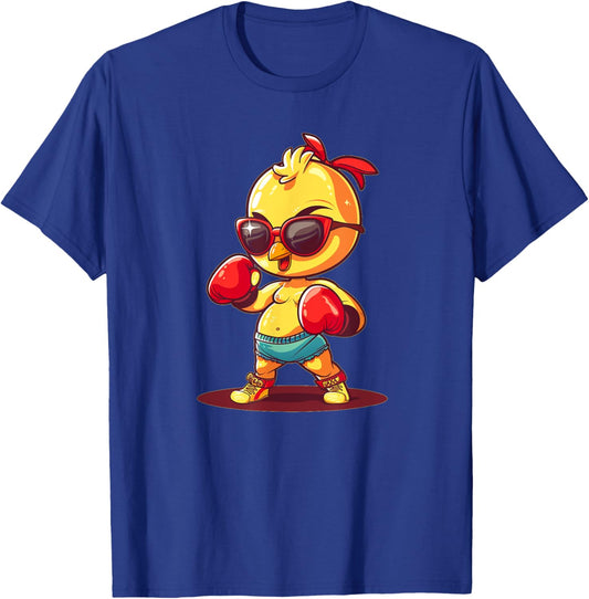 Boxing Chicken with Sunglasses Costume T-Shirt - T-Shirt | Royal