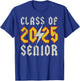 Class of 2025 Senior Rock N Roll Back To School Music Lover T-Shirt - T-Shirt | Royal
