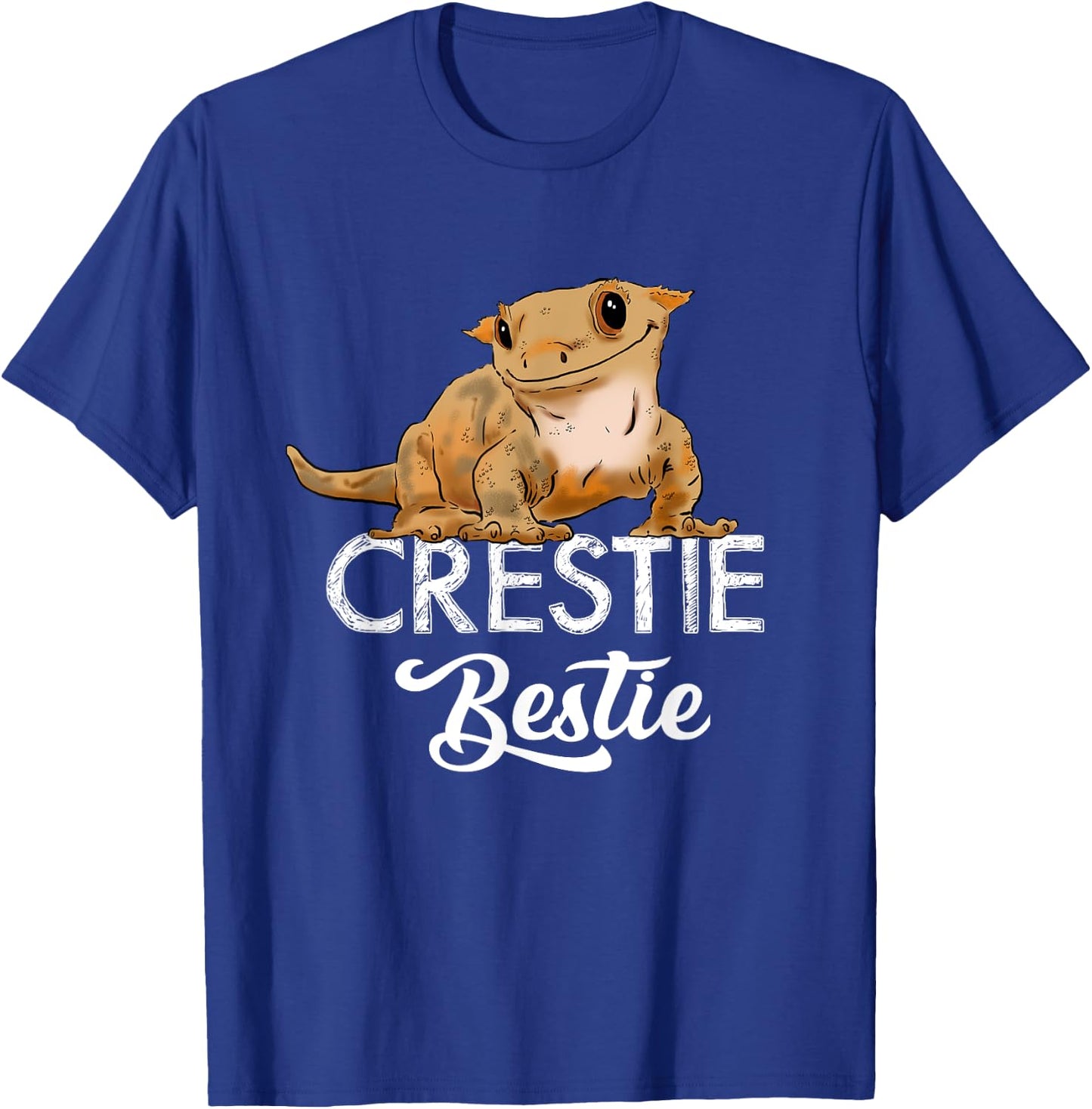 Cute Crested Gecko, Crestie Bestie, Gecko Lover, Lizards T-Shirt - T-Shirt | Royal