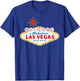 Miftees Las Vegas Welcome to Fabulous Las Vegas - Black, Small, -Adults, Short Sleeve, , Novelty Modern, Letter Print T-Shirt - T-Shirt | Royal
