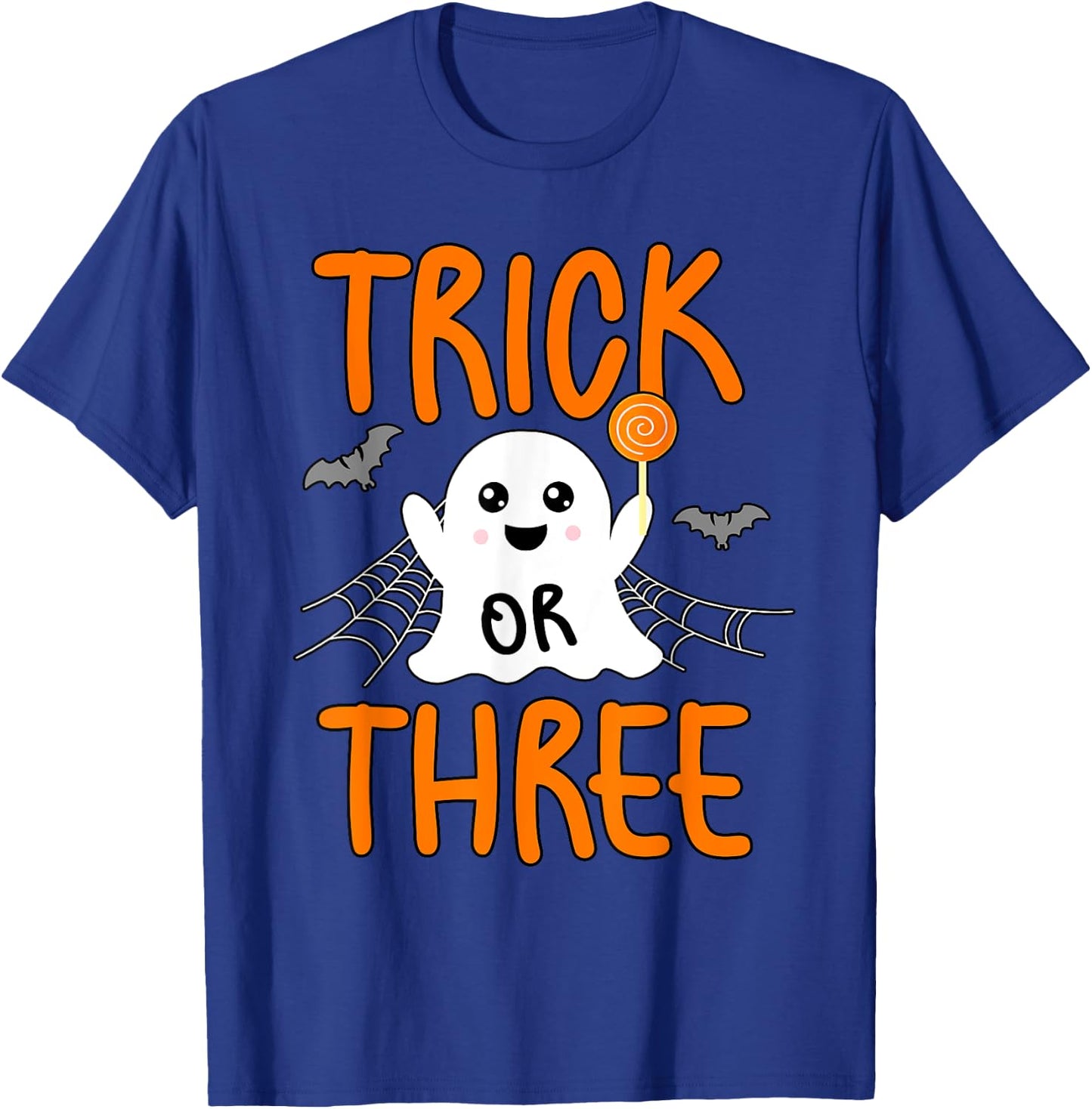 Trick or Three Theme Halloween 3rd Birthday Party Spooky T-Shirt - T-Shirt | Royal