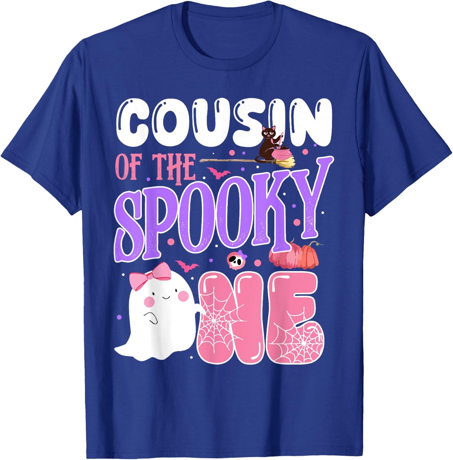 Cousin Of The Spooky One 1st Birthday Halloween Pink Ghost T-Shirt - T-Shirt | Royal