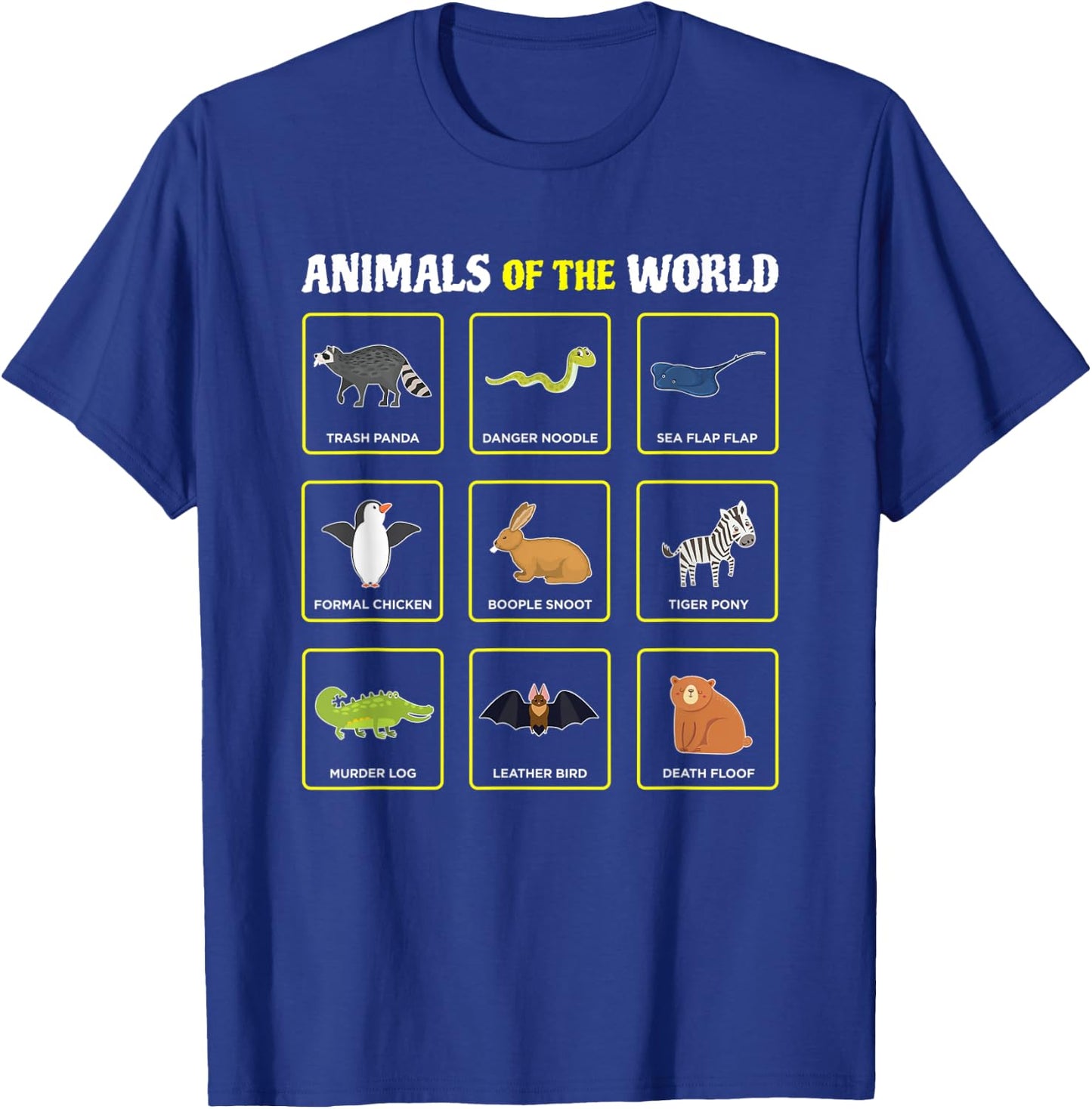 Animals Of The World Funny Rare Animals Memes T-Shirt - T-Shirt | Royal