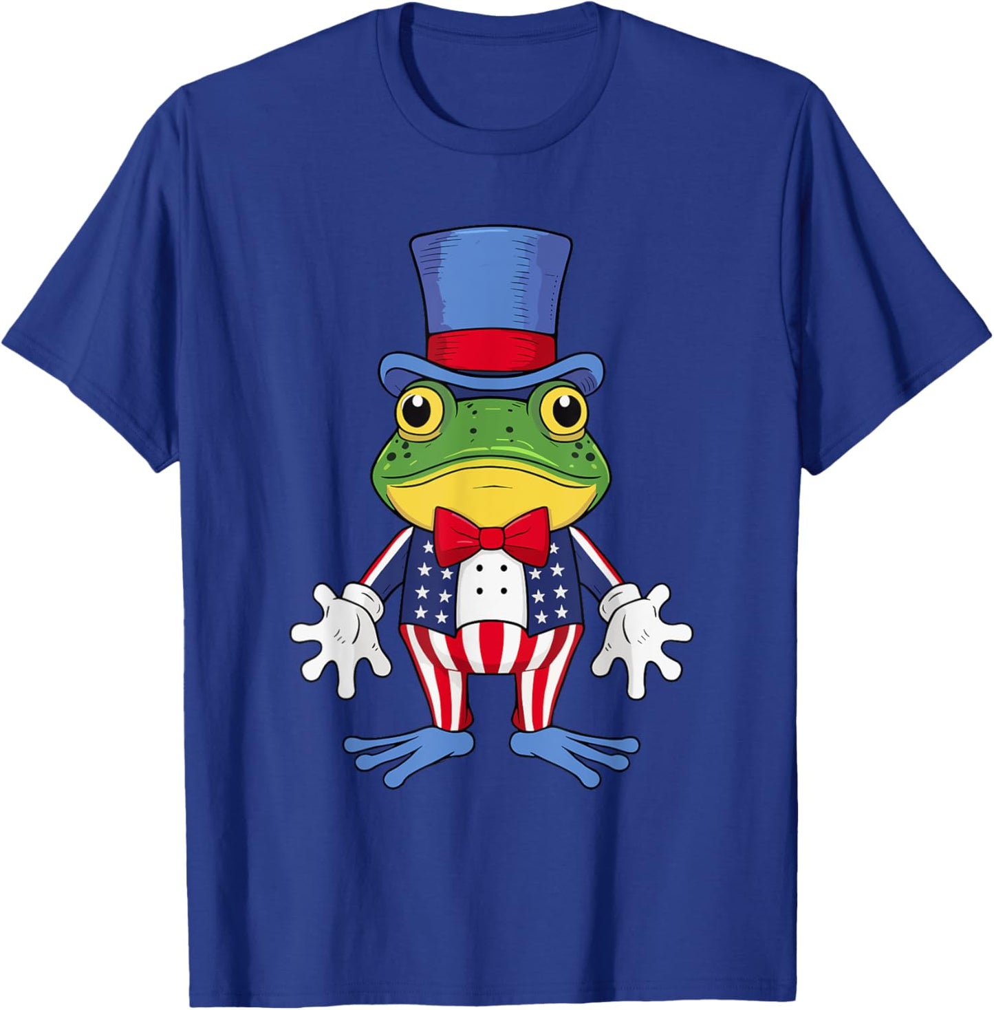 Funny Patriotic Frog with American 4th of July T-Shirt - T-Shirt | Royal