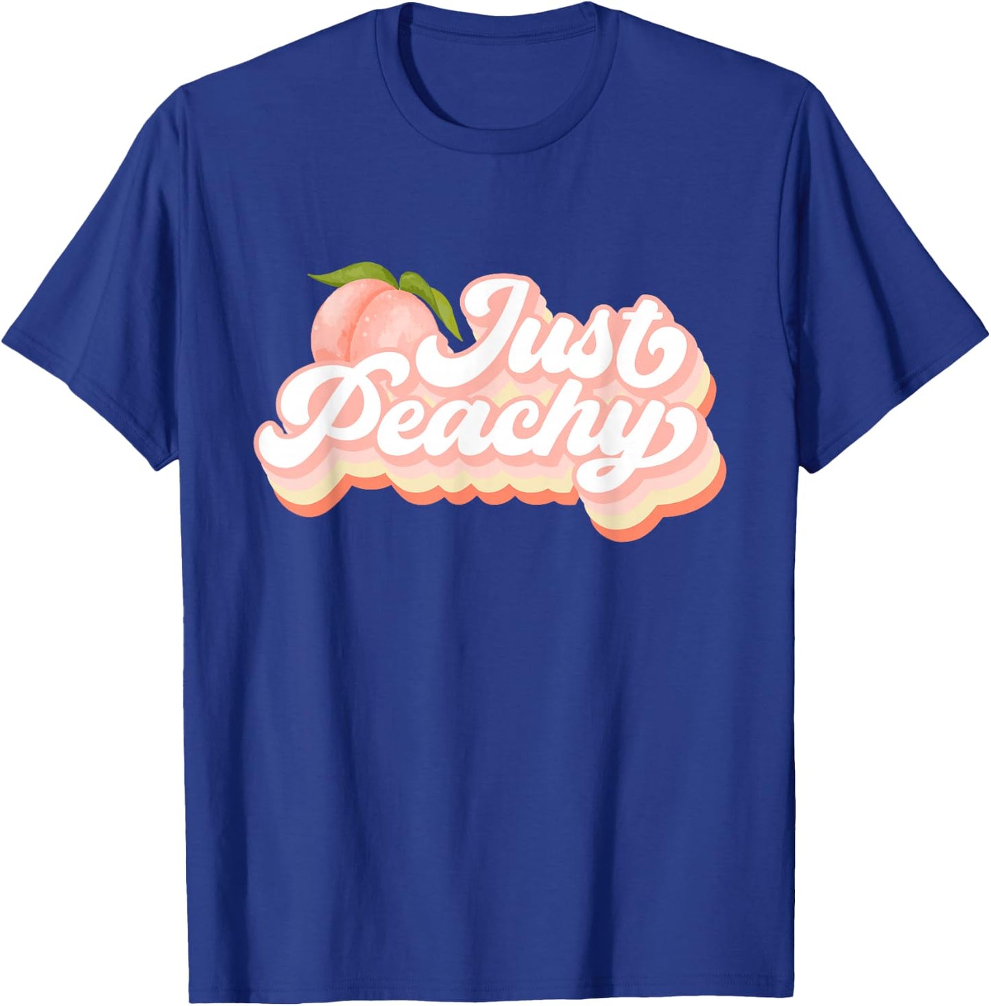 Vintage Just Peachy Peaches Women Summer Fruit T-Shirt - T-Shirt | Royal