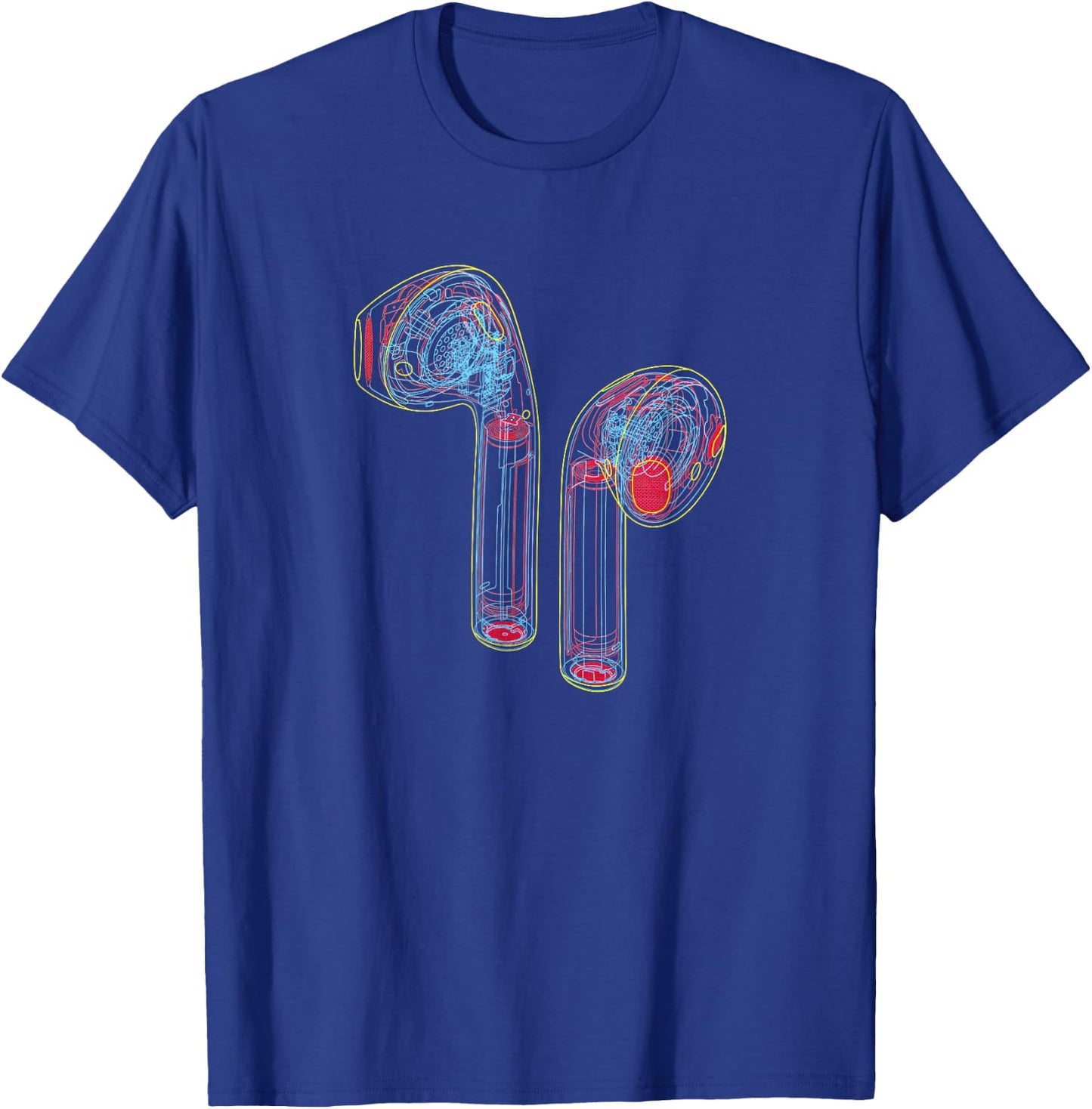 Man Woman Crew with Airpods T-Shirt - T-Shirt | Royal