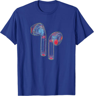 Man Woman Crew with Airpods T-Shirt - T-Shirt | Royal