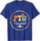PTO President Back to School Matching Group Parent Teacher T-Shirt - T-Shirt | Royal