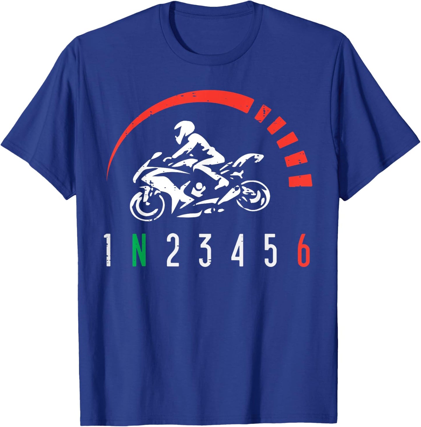 1N23456 Motorcycle Gear Shift Biker Motorbike Women Men Kids T-Shirt - T-Shirt | Royal