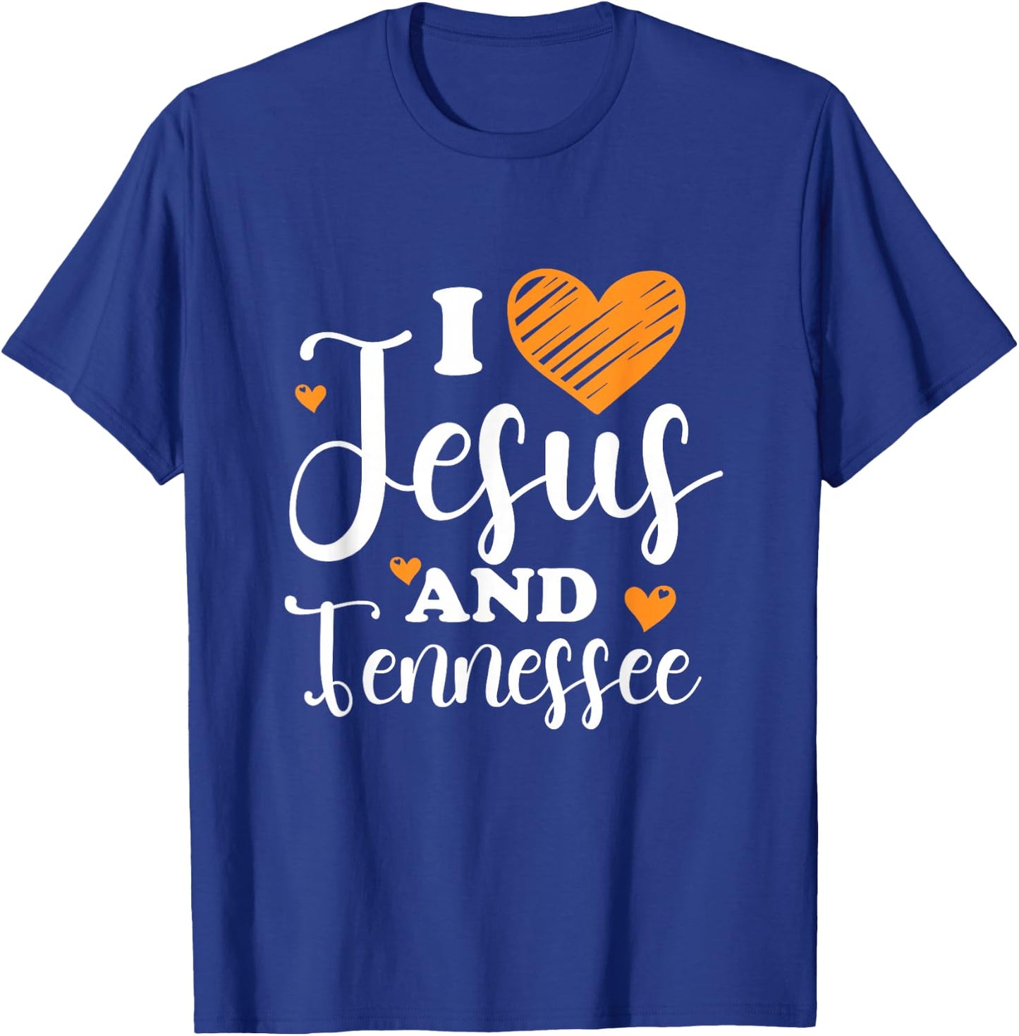 I Love Jesus And Tennessee TN State Christian T-Shirt - T-Shirt | Royal