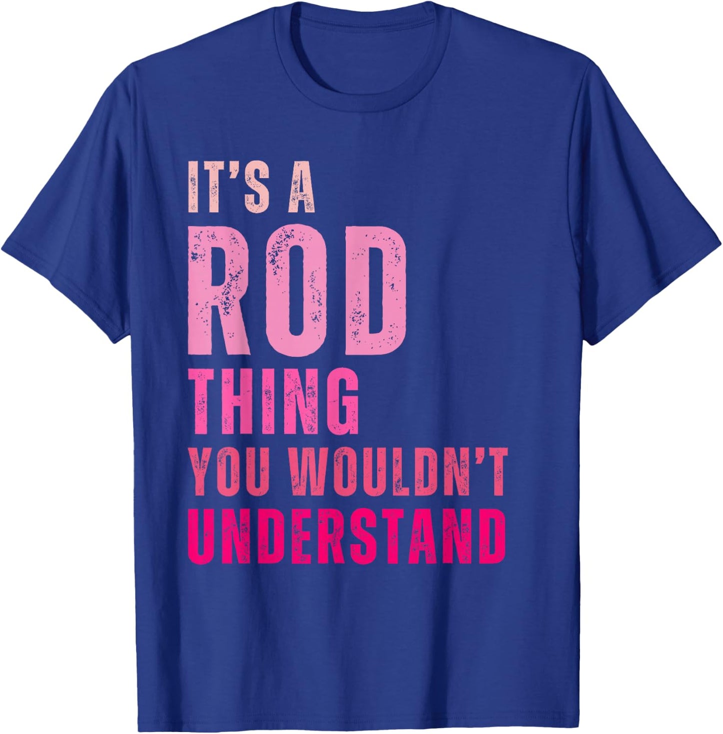 Rod Personalized Names Apparel Vintage , Black, Small, Short Sleeve, Letter Print, Vintage Design T-Shirt - T-Shirt | Royal