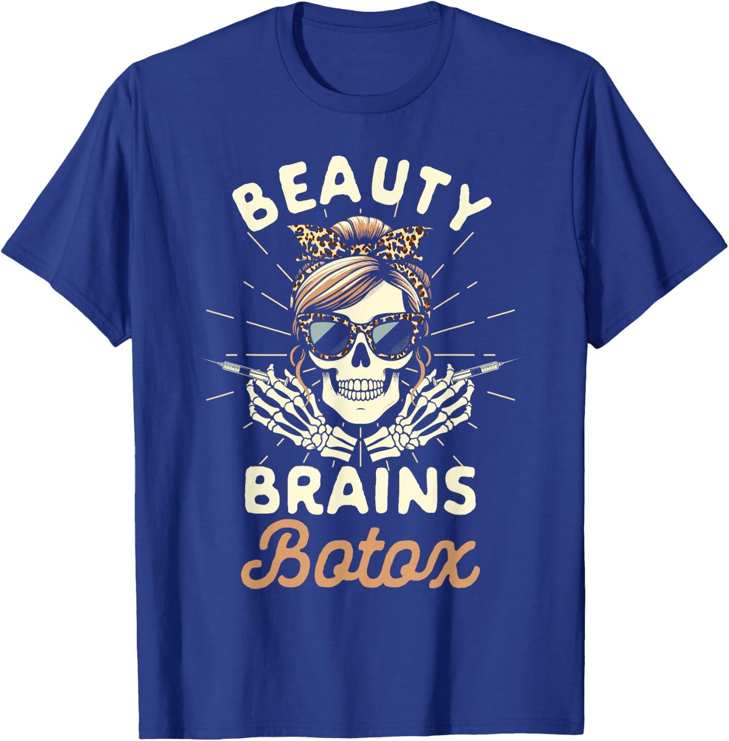 Botox Dealer Nurse Injector Esthetician Beauty Brains Botox T-Shirt - T-Shirt | Royal