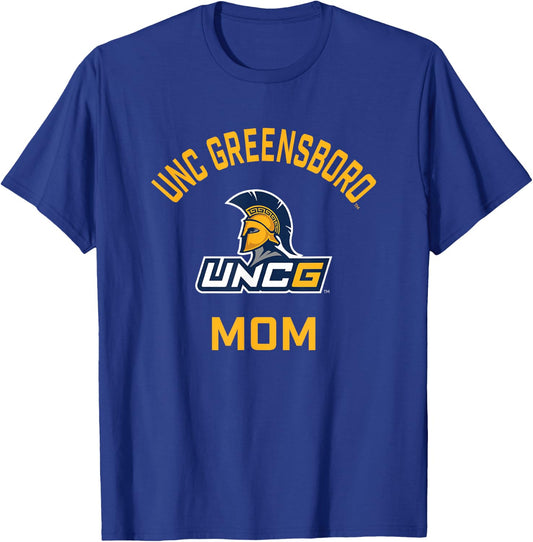 UNC Greensboro UNCG Spartans Arched Mom T-Shirt - T-Shirt | Royal