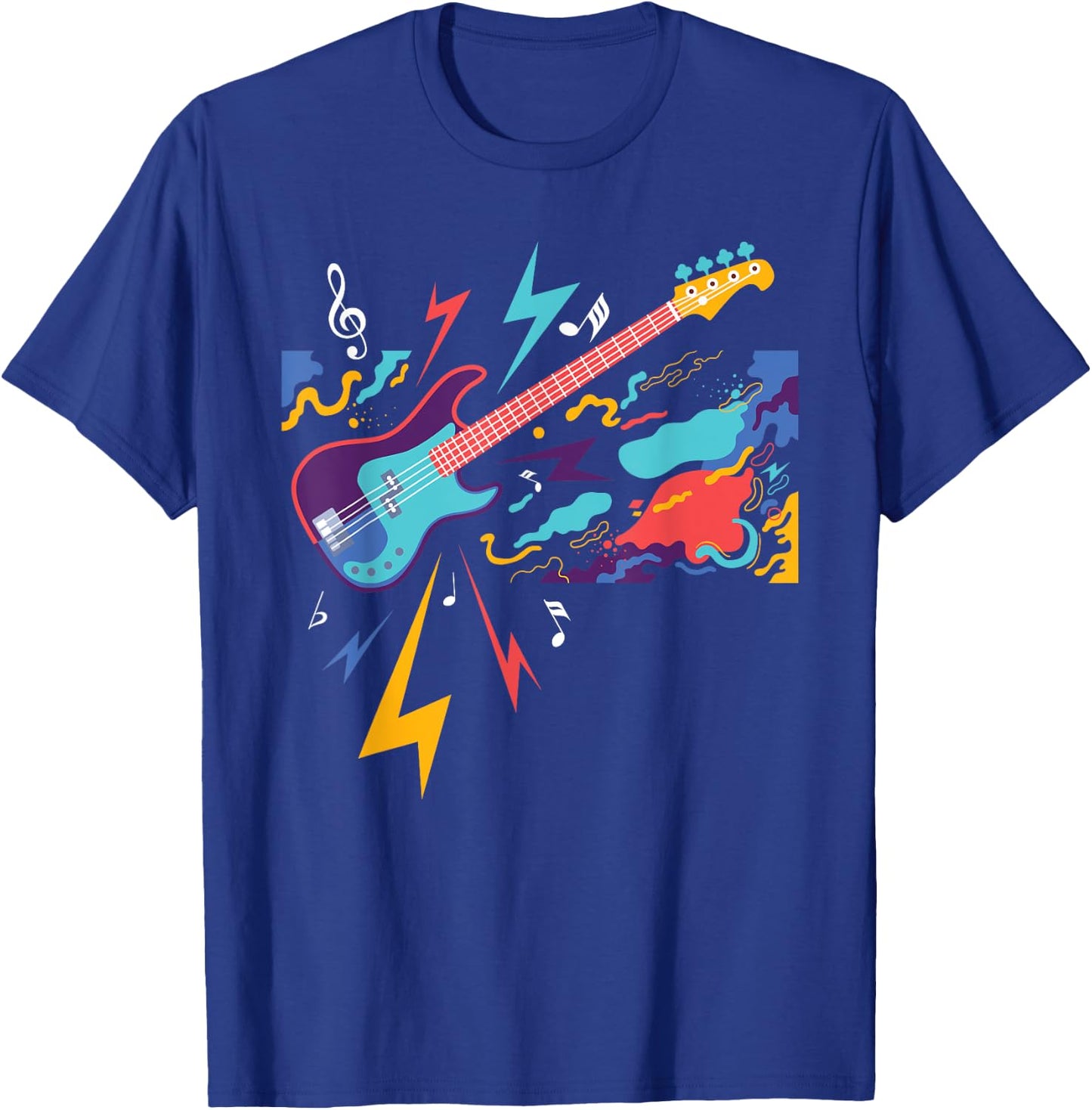 Electric Guitar - Guitar Player Guitarist Rock Musician T-Shirt - T-Shirt | Royal