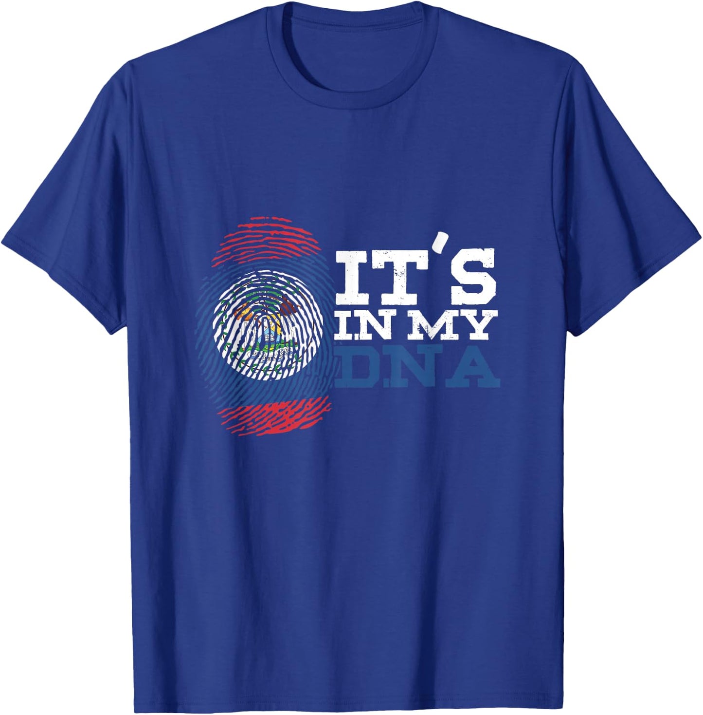 Belizean Descent Roots Heritage It's In My DNA Belize Flag T-Shirt - T-Shirt | Royal