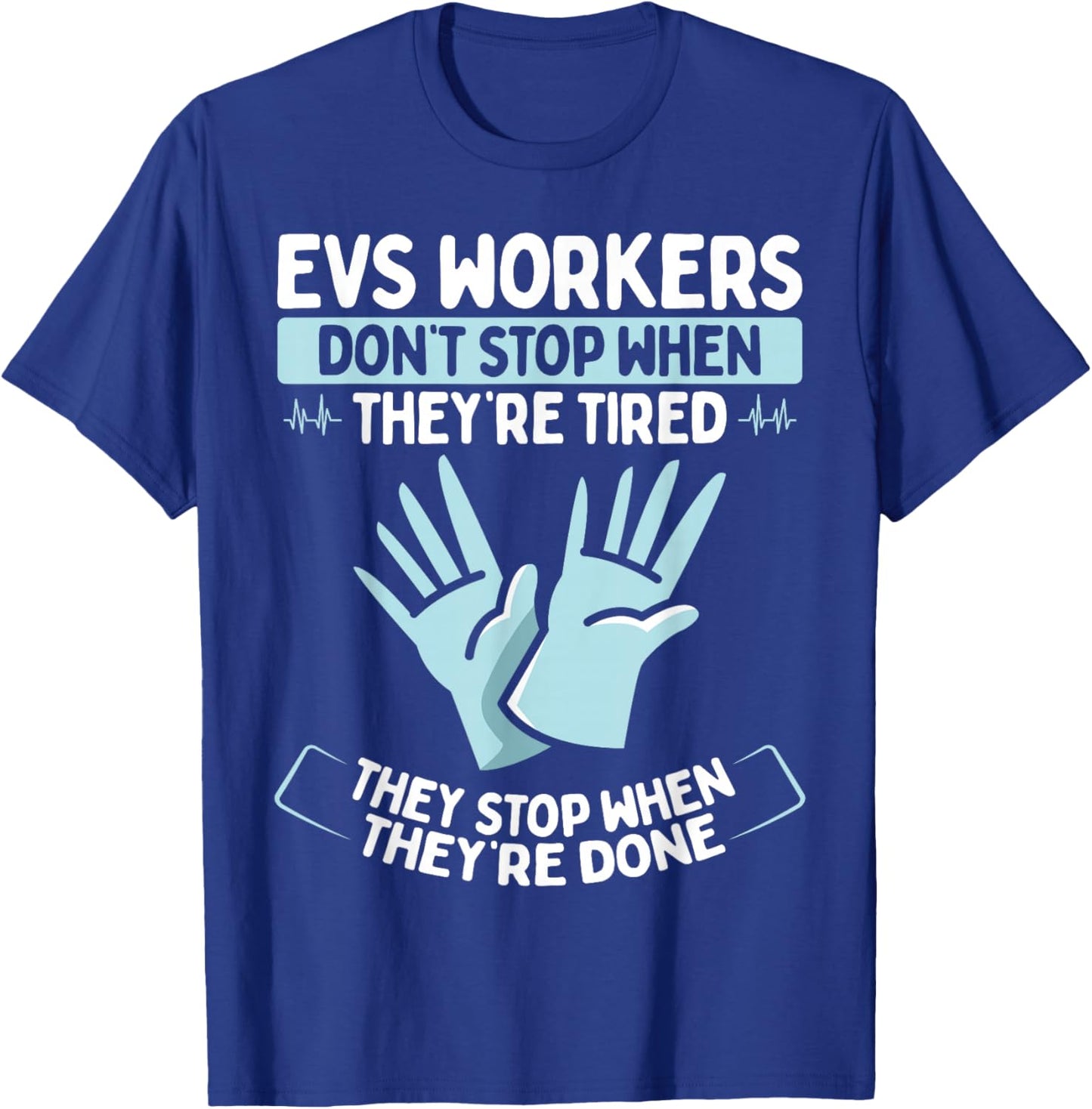 EVS Tech Essentials EVS Technician Badge Buddy EVS Worker T-Shirt - T-Shirt | Royal