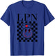 Groovy Checkered LPN Licensed Practical Nurse Squad Women T-Shirt - T-Shirt | Royal