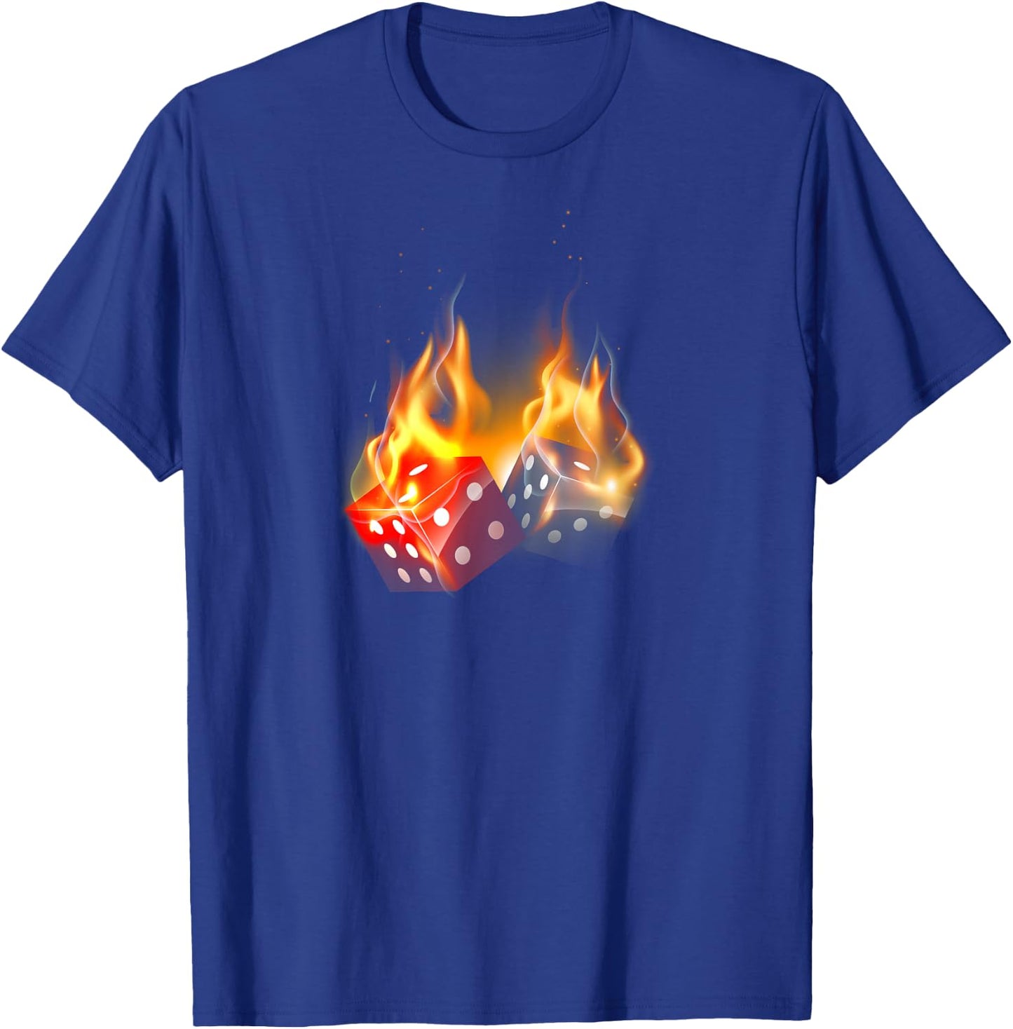 Las Vegas Casino Dice Flame Fire Cool T-Shirt - T-Shirt | Royal