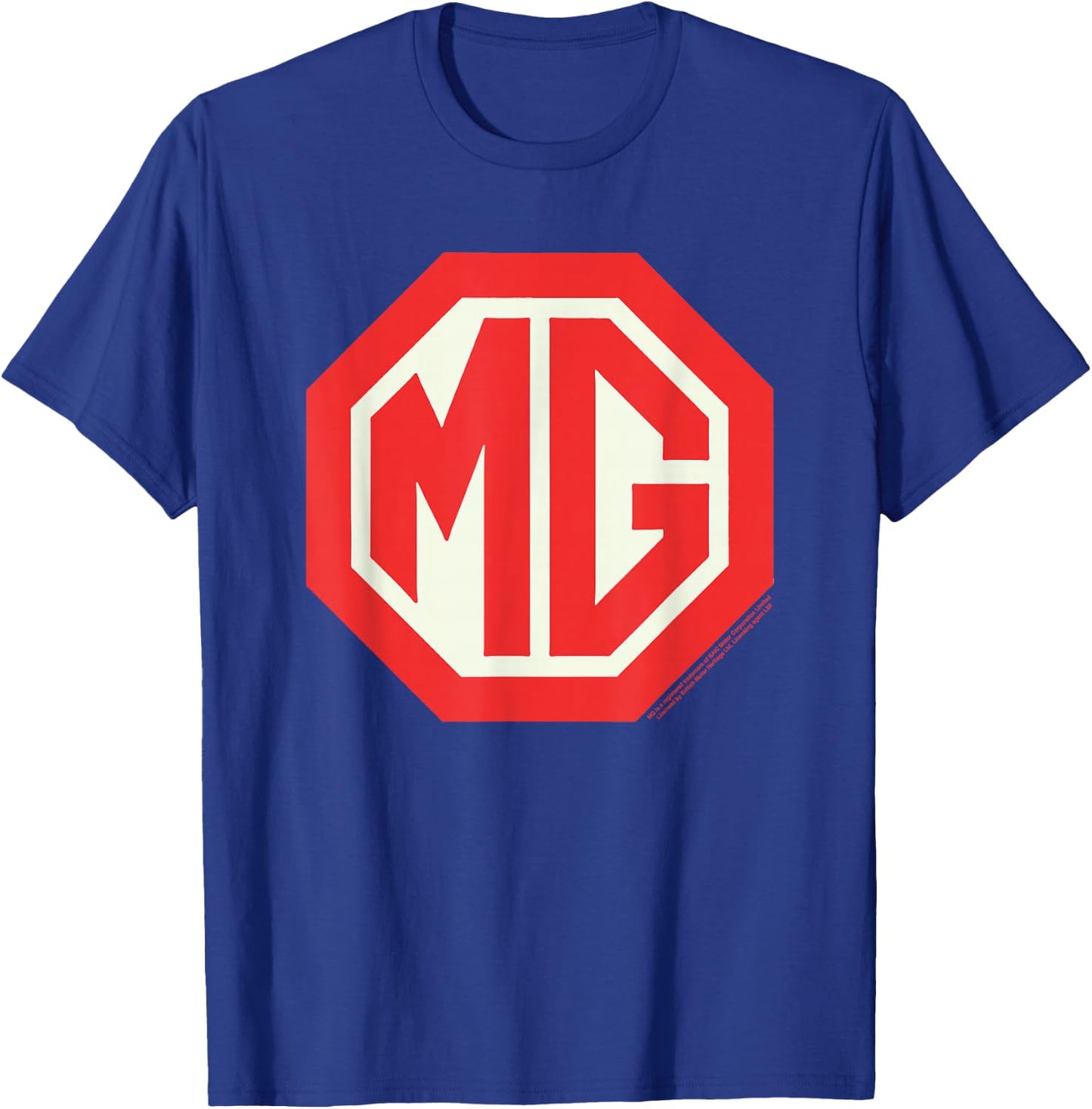MG Car Retro Red Badge Logo T-Shirt - T-Shirt | Royal