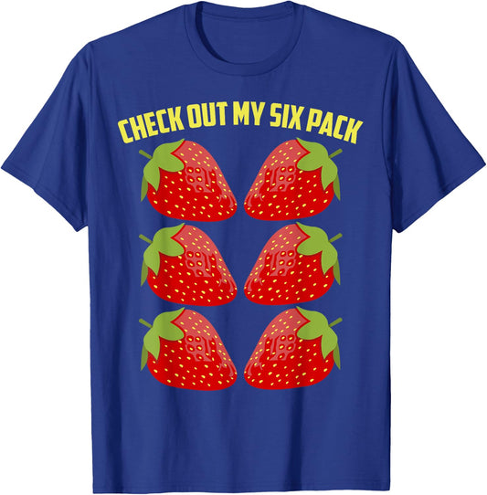 Cool Strawberry Art Women Strawberry Fruit Lover T-Shirt - T-Shirt | Royal