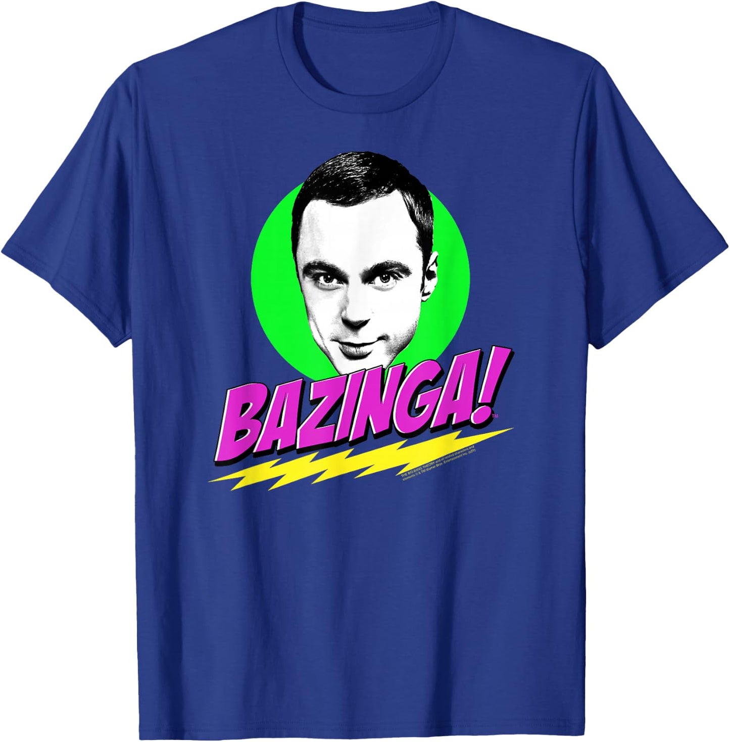 The Big Bang Theory Neon Sheldon Bazinga T-Shirt - T-Shirt | Royal