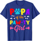 Papa Of The Paw-ty Girl Dog Family Matching Party T-Shirt - T-Shirt | Royal