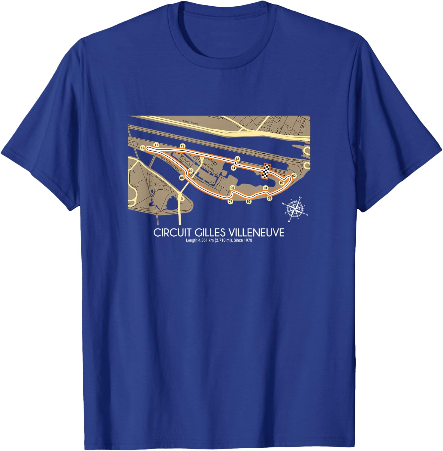 Gilles Villeneuve Circuit Collection T-Shirt - T-Shirt | Royal