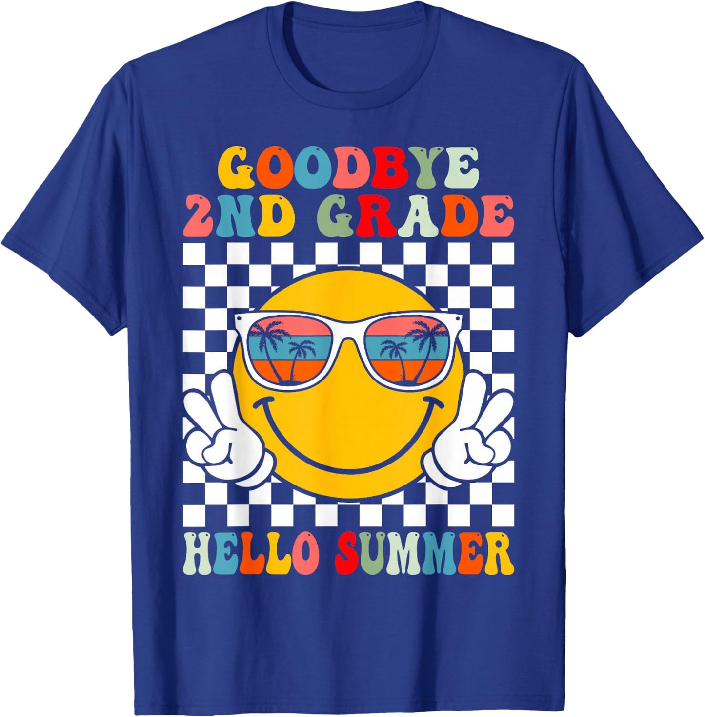 Goodbye 2nd Grade Hello Summer Last Day Of School Boys Kids T-Shirt - T-Shirt | Royal