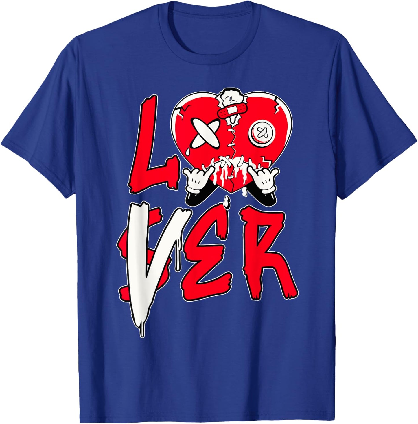 Red Loser Lover Pink Drip Heart Matching Women T-Shirt - T-Shirt | Royal