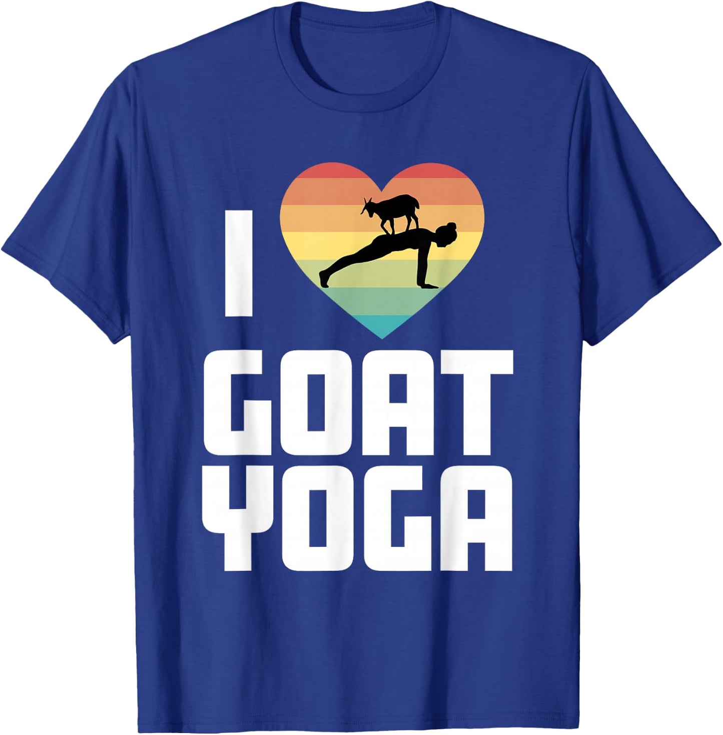 Goat Yoga Funny Meditation Zen Namaste I love Goat Yoga T-Shirt - T-Shirt | Royal