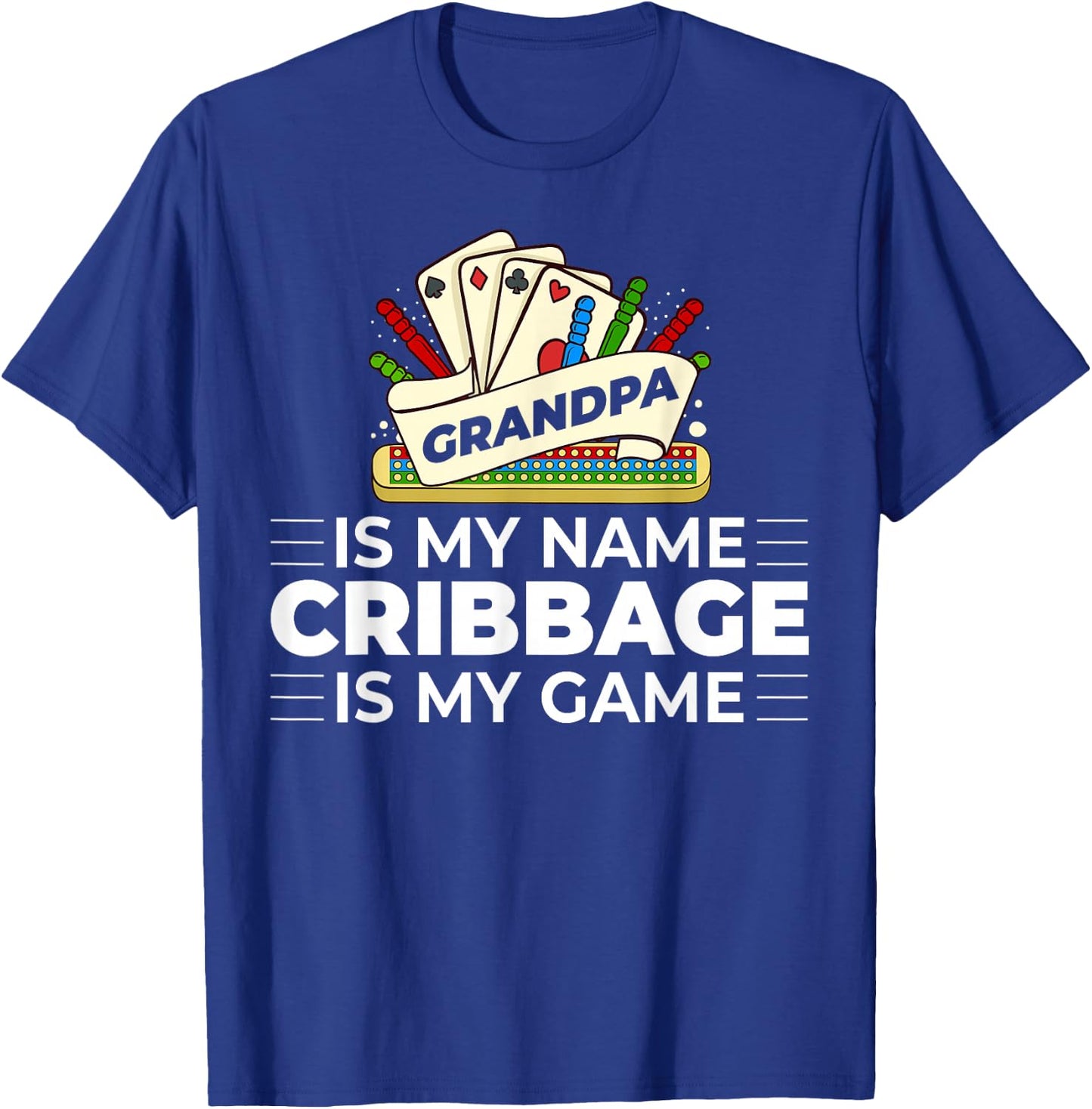 Cribbage Board Player Card Game Rules Crib Play Beginner T-Shirt - T-Shirt | Royal