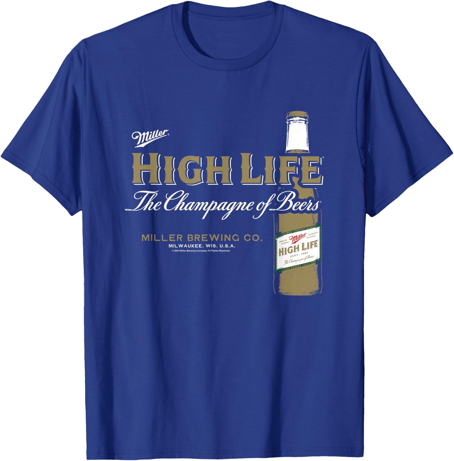 Miller High Life The Champagne Of Beers Brewing Co. Vintage T-Shirt - T-Shirt | Royal