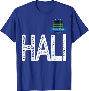 Clan Haliburton H and A and LI Family Matching T-Shirt - T-Shirt | Royal