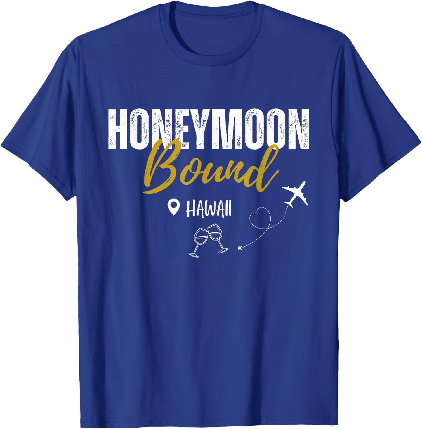 Honeymoon Bound Vacation Trip Hawaii Matching Couple T-Shirt - T-Shirt | Royal