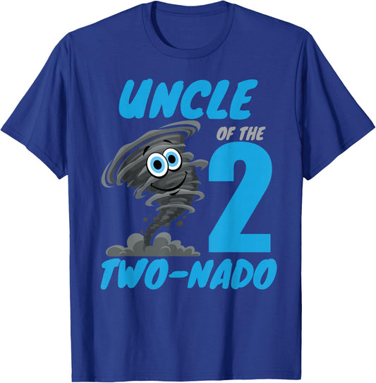 Uncle of The Two-Nado Storm TorNado 2nd Two Birthday Boy T-Shirt - T-Shirt | Royal
