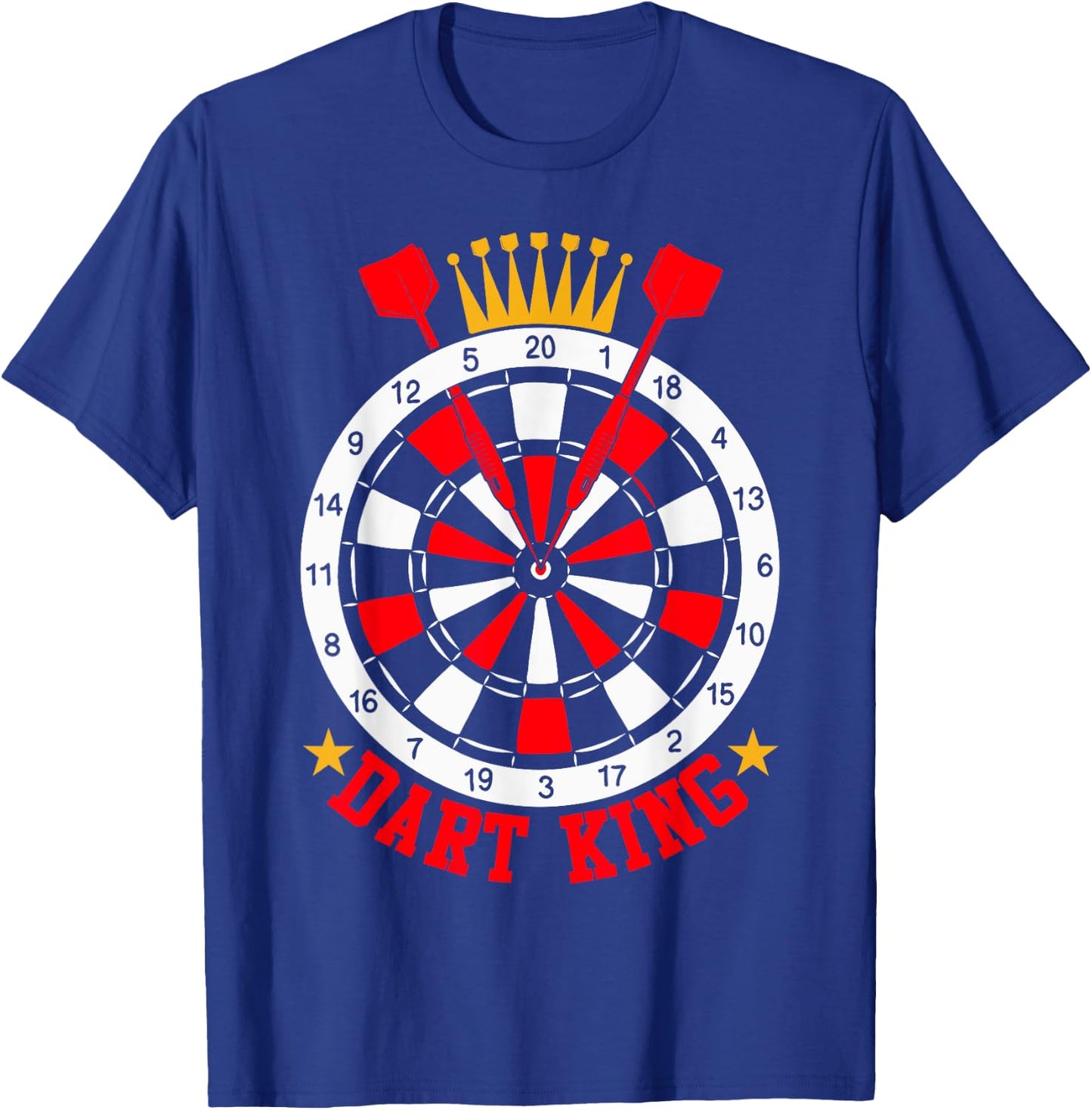 Dart King Funny Dart Board and Dart Game Lover Men T-Shirt - T-Shirt | Royal