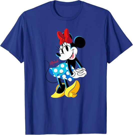 Disney Minnie Mouse Polka-Dot Skirt Cute Retro Vintage Pose T-Shirt - T-Shirt | Royal