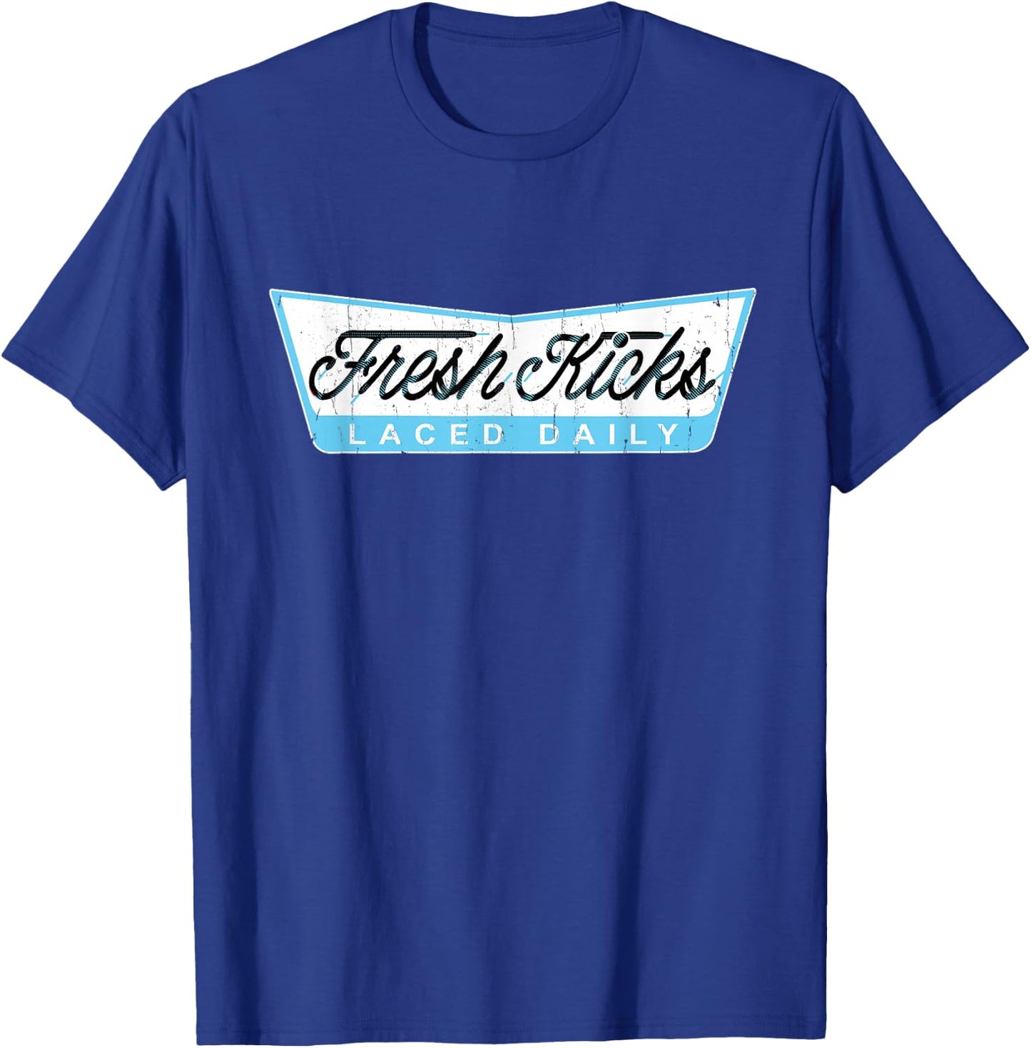 Blue Fresh Kicks Blue Graphic T-Shirt - T-Shirt | Royal