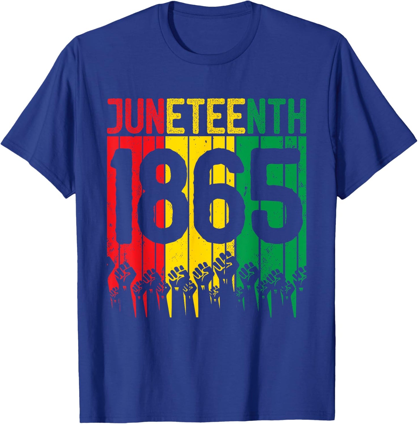 Vintage Juneteenth 1865 African Men Women Boys Girls Kids T-Shirt - T-Shirt | Royal