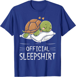 Turtle Official Sleepshirt Sleeping Turtles T-Shirt - T-Shirt | Royal