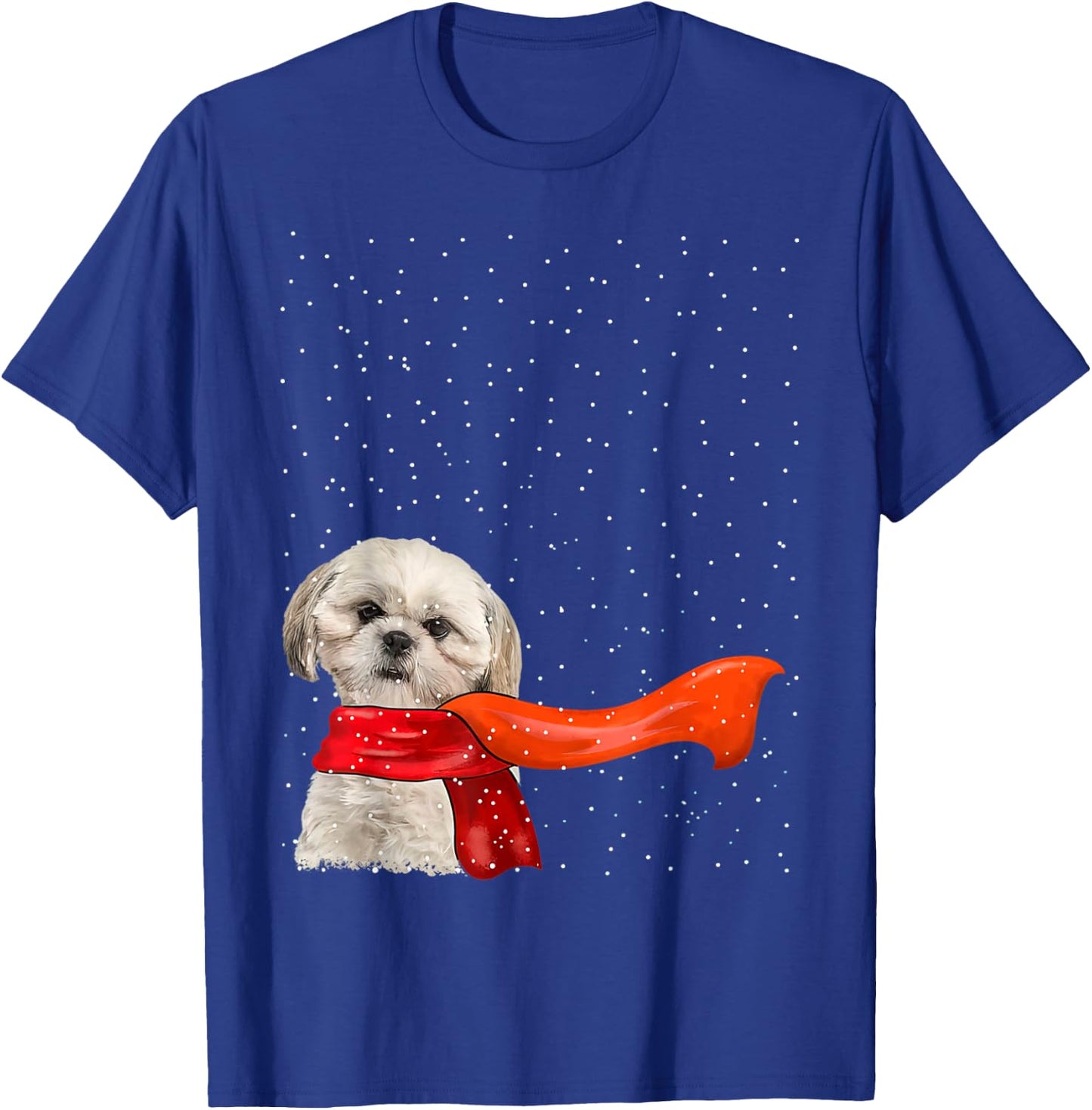 Shih Tzu Dog Winter Christmas Sweater Xmas Pet Men Women T-Shirt - T-Shirt | Royal