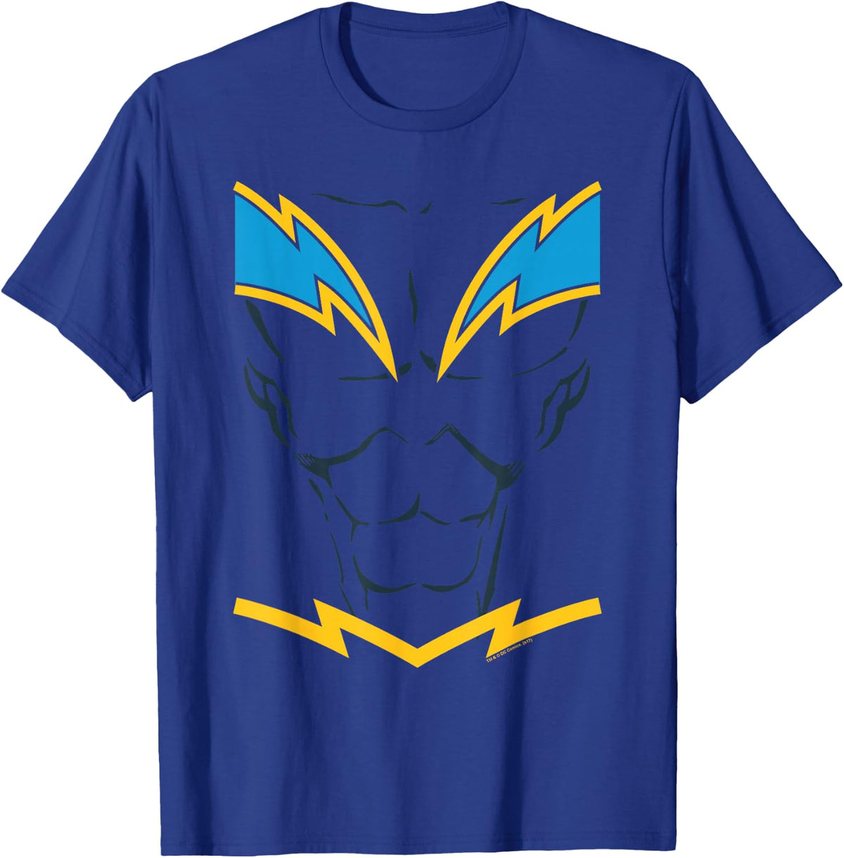 Justice League Black Lightning Uniform Halloween Costume T-Shirt - T-Shirt | Royal