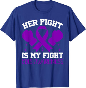CDLS Awareness Her Fight is My Fight T-Shirt - T-Shirt | Royal