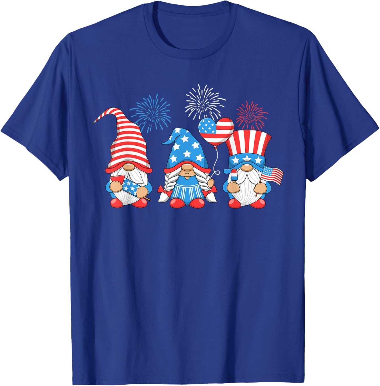 Gnomes 4th of July Patriotic American Independence Day USA Kids Men T-Shirt - T-Shirt | Royal