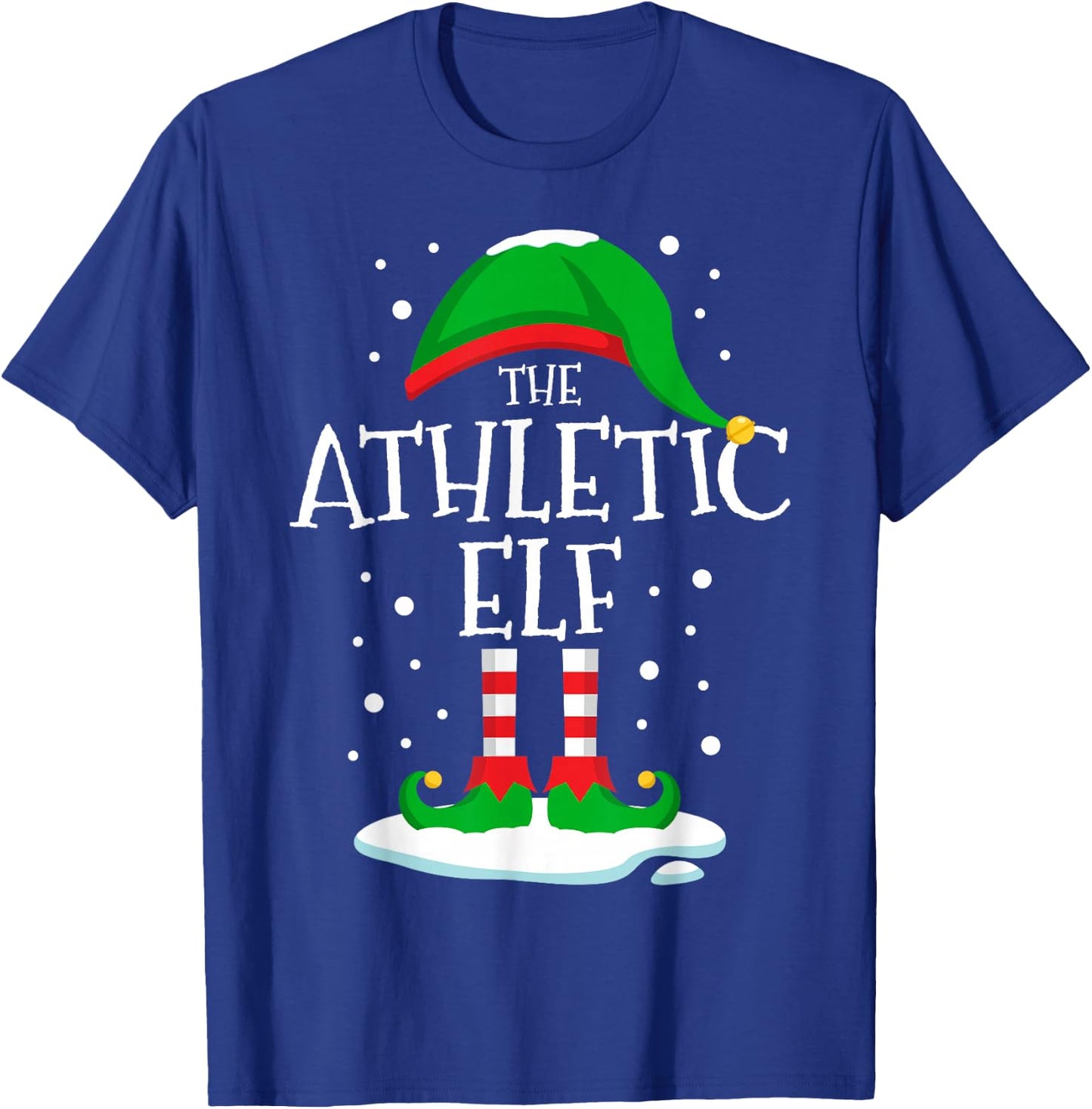 The Athletic Elf Christmas Family Matching Xmas Sporty Funny T-Shirt - T-Shirt | Royal