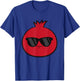 Cool Pomegranate With Sunglasses Funny Pomegranate T-Shirt - T-Shirt | Royal