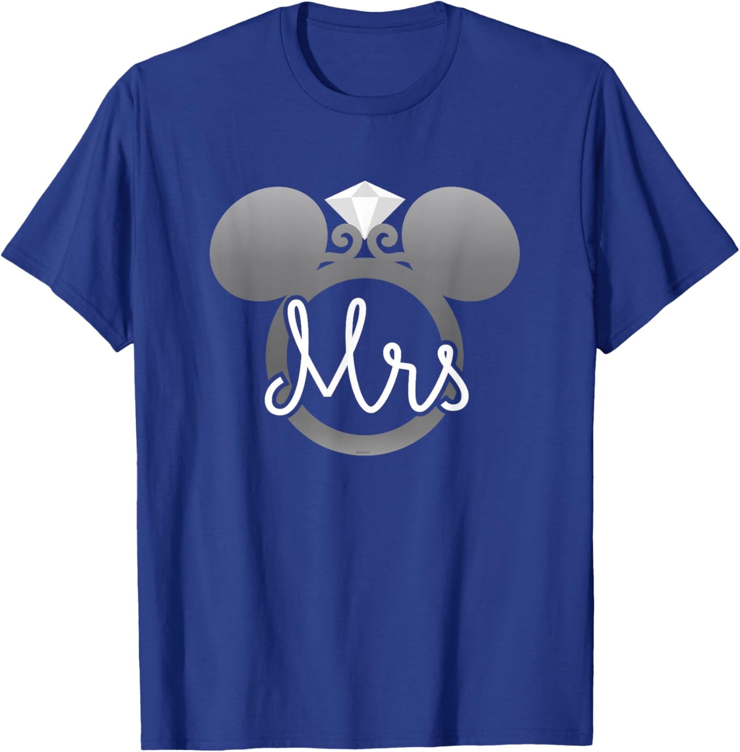 Disney Mickey Mouse Diamond Wedding Ring Bride Wife Mrs T-Shirt - T-Shirt | Royal