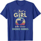 Just A Girl Who Loves Dodo Birds Retro Vintage Dodo Bird T-Shirt - T-Shirt | Royal